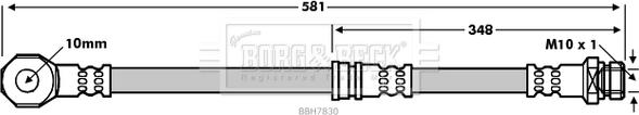 Borg & Beck BBH7830 - Bremžu šļūtene autodraugiem.lv