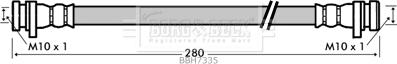 Borg & Beck BBH7335 - Bremžu šļūtene autodraugiem.lv