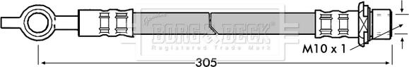 Borg & Beck BBH7241 - Bremžu šļūtene autodraugiem.lv