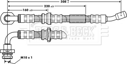 Borg & Beck BBH7211 - Bremžu šļūtene autodraugiem.lv