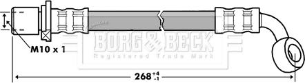 Borg & Beck BBH7284 - Bremžu šļūtene autodraugiem.lv