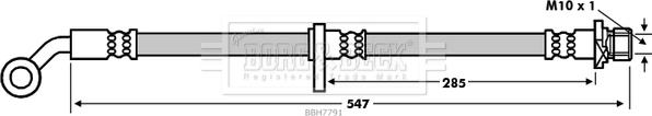 Borg & Beck BBH7791 - Bremžu šļūtene autodraugiem.lv