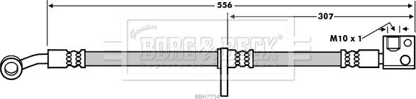 Borg & Beck BBH7754 - Bremžu šļūtene autodraugiem.lv