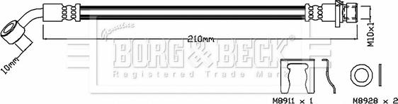 Borg & Beck BBH7756 - Bremžu šļūtene autodraugiem.lv
