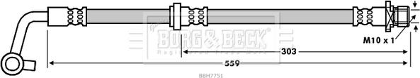 Borg & Beck BBH7751 - Bremžu šļūtene autodraugiem.lv