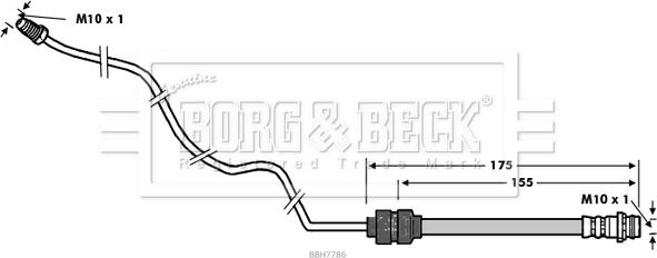 Borg & Beck BBH7786 - Bremžu šļūtene autodraugiem.lv