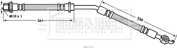 Borg & Beck BBH7729 - Bremžu šļūtene autodraugiem.lv