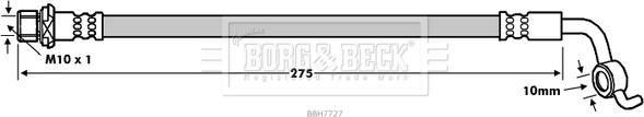 Borg & Beck BBH7727 - Bremžu šļūtene autodraugiem.lv