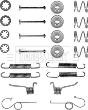 Borg & Beck BBK6027 - Piederumu komplekts, Stāvbremzes mehānisma bremžu loks autodraugiem.lv