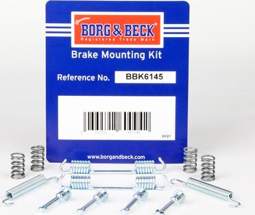 Borg & Beck BBK6145 - Piederumu komplekts, Stāvbremzes mehānisma bremžu loks autodraugiem.lv