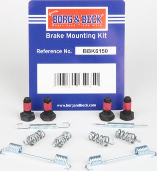 Borg & Beck BBK6150 - Piederumu komplekts, Stāvbremzes mehānisma bremžu loks autodraugiem.lv