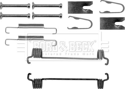 Borg & Beck BBK6164 - Piederumu komplekts, Stāvbremzes mehānisma bremžu loks autodraugiem.lv
