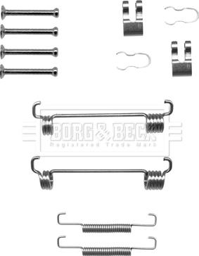 Borg & Beck BBK6189 - Piederumu komplekts, Stāvbremzes mehānisma bremžu loks autodraugiem.lv