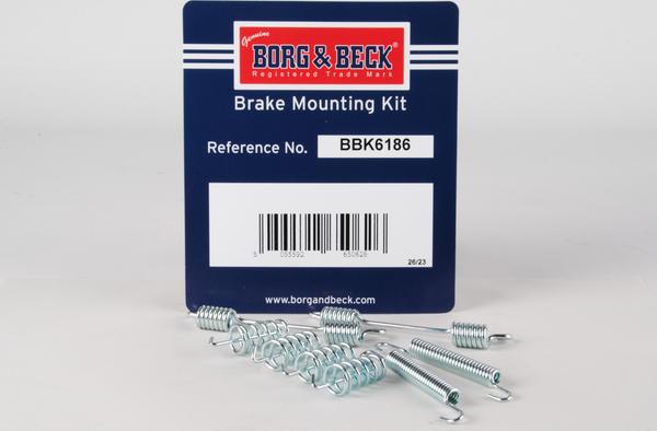 Borg & Beck BBK6186 - Piederumu komplekts, Stāvbremzes mehānisma bremžu loks autodraugiem.lv