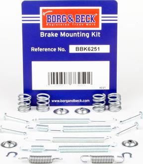 Borg & Beck BBK6251 - Piederumu komplekts, Bremžu loki autodraugiem.lv