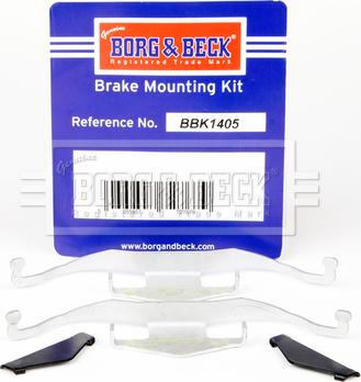 Borg & Beck BBK1405 - Piederumu komplekts, Disku bremžu uzlikas autodraugiem.lv