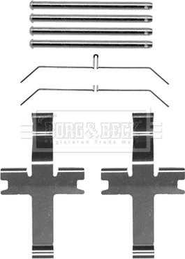 Borg & Beck BBK1411 - Piederumu komplekts, Disku bremžu uzlikas autodraugiem.lv