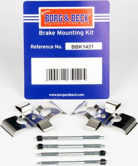 Borg & Beck BBK1431 - Piederumu komplekts, Disku bremžu uzlikas autodraugiem.lv