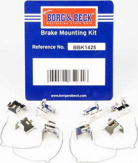 Borg & Beck BBK1425 - Piederumu komplekts, Disku bremžu uzlikas autodraugiem.lv