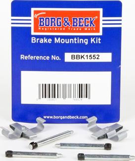 Borg & Beck BBK1552 - Piederumu komplekts, Disku bremžu uzlikas autodraugiem.lv