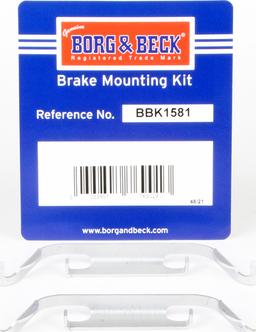 Borg & Beck BBK1581 - Piederumu komplekts, Disku bremžu uzlikas autodraugiem.lv