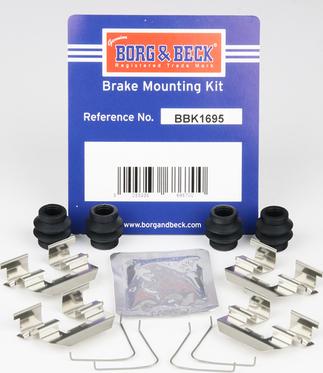 Borg & Beck BBK1695 - Piederumu komplekts, Disku bremžu uzlikas autodraugiem.lv