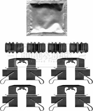 Borg & Beck BBK1647 - Piederumu komplekts, Disku bremžu uzlikas autodraugiem.lv