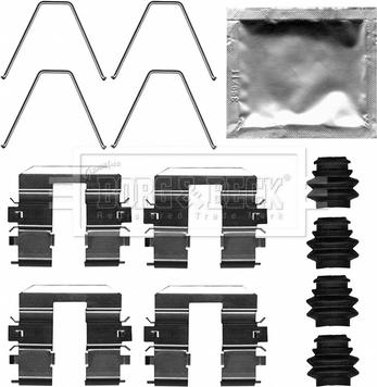 Borg & Beck BBK1657 - Piederumu komplekts, Disku bremžu uzlikas autodraugiem.lv