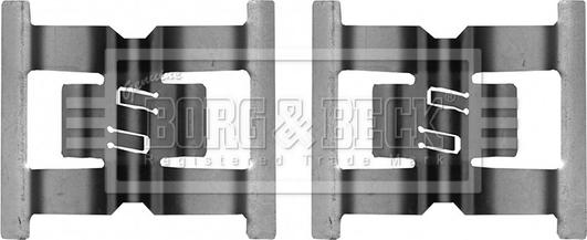 Borg & Beck BBK1634 - Piederumu komplekts, Disku bremžu uzlikas autodraugiem.lv