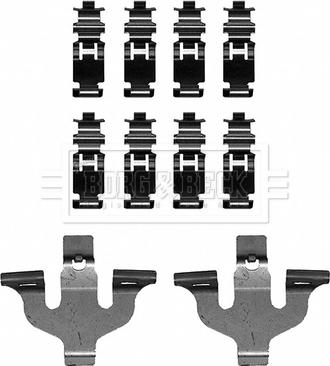 Borg & Beck BBK1633 - Piederumu komplekts, Disku bremžu uzlikas autodraugiem.lv
