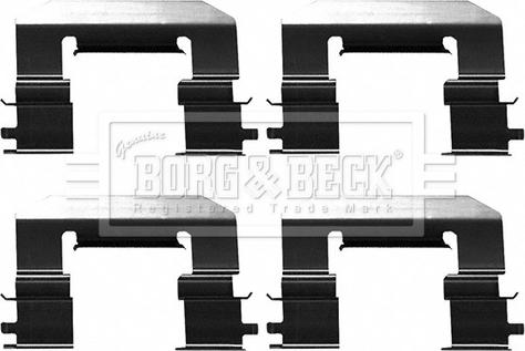 Borg & Beck BBK1625 - Piederumu komplekts, Disku bremžu uzlikas autodraugiem.lv
