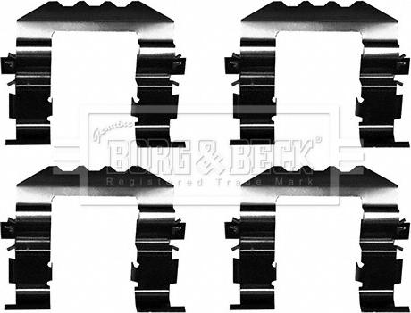 Borg & Beck BBK1620 - Piederumu komplekts, Disku bremžu uzlikas autodraugiem.lv