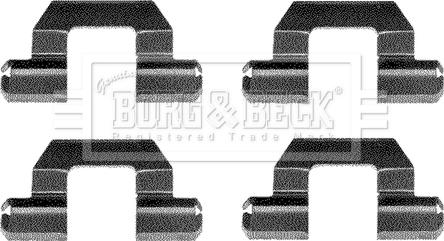 Borg & Beck BBK1096 - Piederumu komplekts, Disku bremžu uzlikas autodraugiem.lv