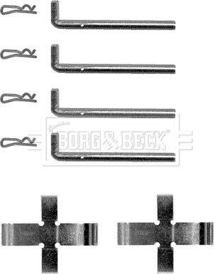 Borg & Beck BBK1005 - Piederumu komplekts, Disku bremžu uzlikas autodraugiem.lv
