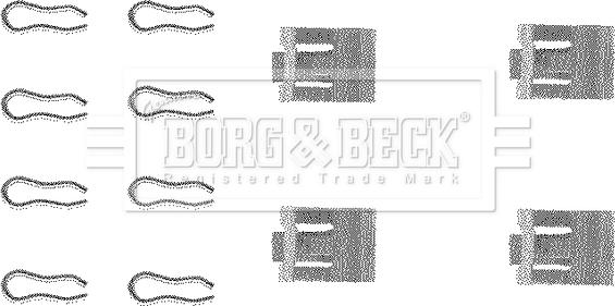 Borg & Beck BBK1001 - Piederumu komplekts, Disku bremžu uzlikas autodraugiem.lv