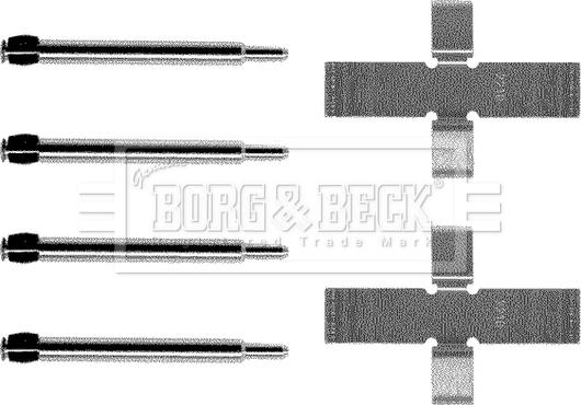 Borg & Beck BBK1002 - Piederumu komplekts, Disku bremžu uzlikas autodraugiem.lv