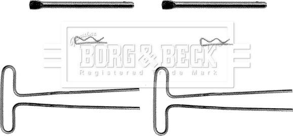 Borg & Beck BBK1019 - Piederumu komplekts, Disku bremžu uzlikas autodraugiem.lv