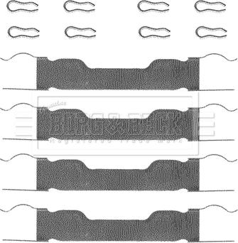 Borg & Beck BBK1030 - Piederumu komplekts, Disku bremžu uzlikas autodraugiem.lv