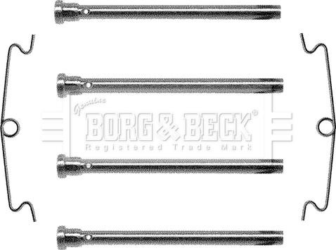 Borg & Beck BBK1023 - Piederumu komplekts, Disku bremžu uzlikas autodraugiem.lv