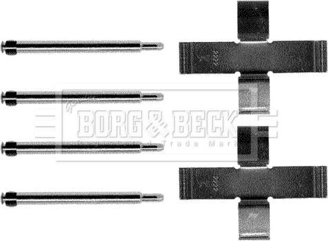 Borg & Beck BBK1191 - Piederumu komplekts, Disku bremžu uzlikas autodraugiem.lv