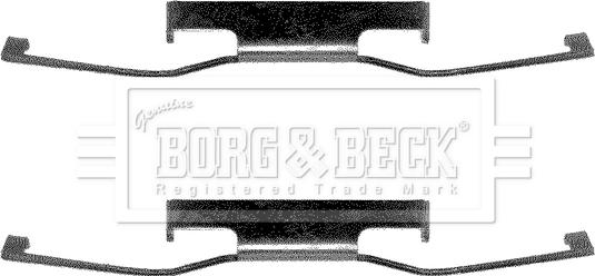Borg & Beck BBK1154 - Piederumu komplekts, Disku bremžu uzlikas autodraugiem.lv