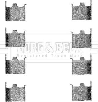 Borg & Beck BBK1157 - Piederumu komplekts, Disku bremžu uzlikas autodraugiem.lv