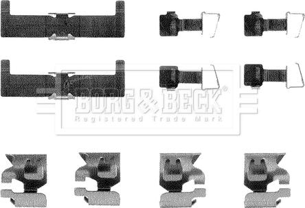 Borg & Beck BBK1169 - Piederumu komplekts, Disku bremžu uzlikas autodraugiem.lv
