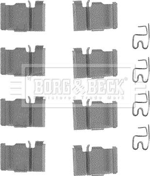 Borg & Beck BBK1165 - Piederumu komplekts, Disku bremžu uzlikas autodraugiem.lv
