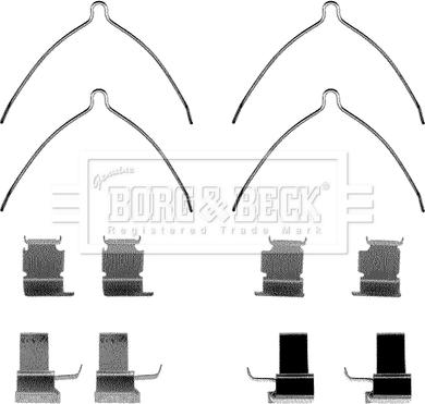 Borg & Beck BBK1168 - Piederumu komplekts, Disku bremžu uzlikas autodraugiem.lv