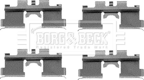 Borg & Beck BBK1105 - Piederumu komplekts, Disku bremžu uzlikas autodraugiem.lv
