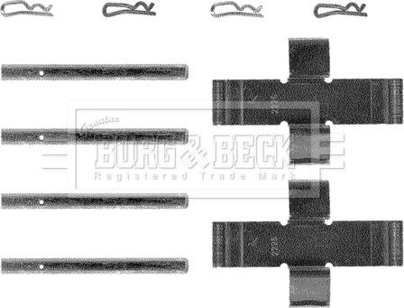 Borg & Beck BBK1181 - Piederumu komplekts, Disku bremžu uzlikas autodraugiem.lv