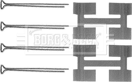 Borg & Beck BBK1134 - Piederumu komplekts, Disku bremžu uzlikas autodraugiem.lv