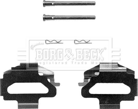Borg & Beck BBK1125 - Piederumu komplekts, Disku bremžu uzlikas autodraugiem.lv