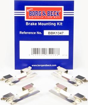 Borg & Beck BBK1347 - Piederumu komplekts, Disku bremžu uzlikas autodraugiem.lv